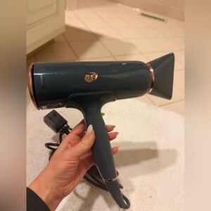 T3 Micro Cura Hair Dryer Blow Dryer in Charcoal and Rose Gold
